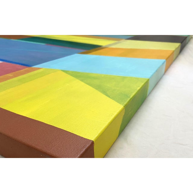 Contemporary Color Rhythm: Mustard Seed Bloom Abstract Art by Poppy Dodge For Sale - Image 3 of 5