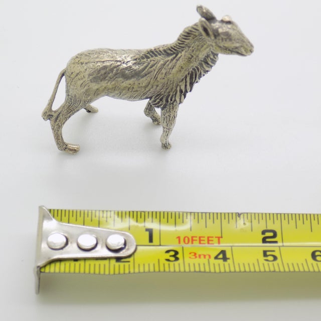 Silver Vintage Italian Handmade Genuine Silver 1950s Goat Figurine Miniature, Made in Florence (Firenze, Italy) For Sale - Image 8 of 8