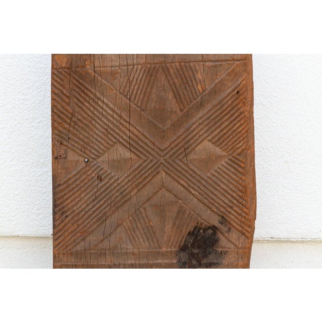 1920's Bwa Gurunsi Geometric Carved Door For Sale - Image 4 of 8