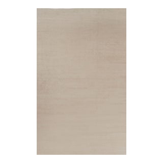 Rug & Kilim’s Oversized Modern Textural Rug in Beige and Cream Striae - 11x18 For Sale