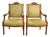 Circa 1860-80 Pair of Louis XVI Style Walnut Fauteuils For Sale
