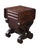 American Antique American Empire Crotch Mahogany Drop Leaf Sewing Work Side Table Cabinet For Sale - Image 3 of 14