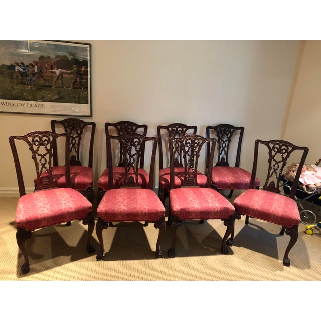 Early 20th Century Vintage George II Style Mahogany Dining Chairs - Set of 10 For Sale - Image 10 of 10