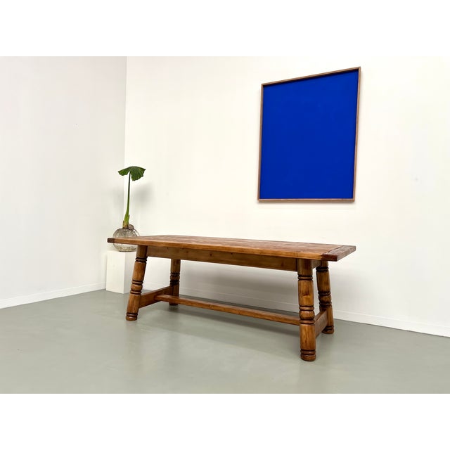 Pine Dining Table by Georges Robert, 1970s For Sale - Image 10 of 17