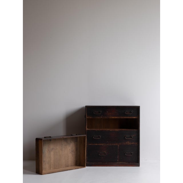 Japanese Antique Drawer 1860s-1920s / Tansu Wabi Sabi For Sale - Image 11 of 17