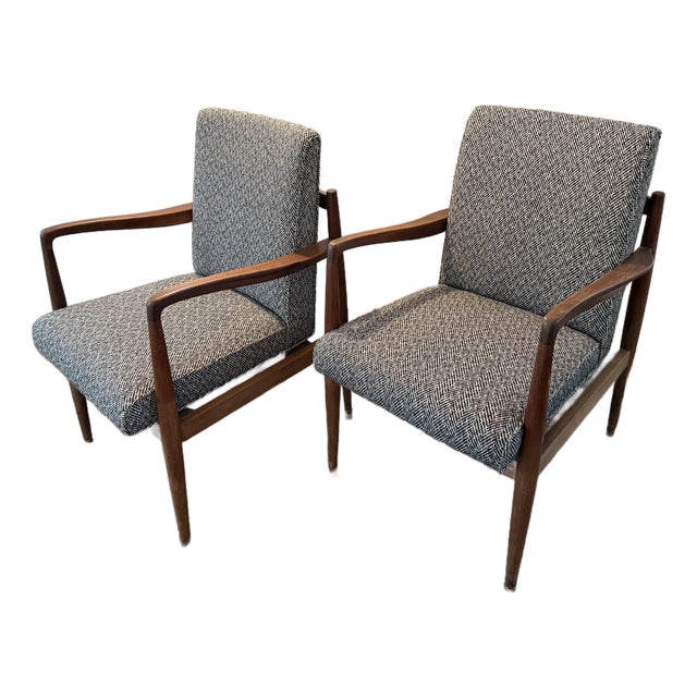 Vintage Danish Walnut MCM Chairs For Sale