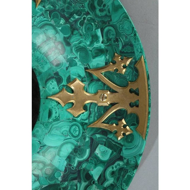 Green 19th Century Malachite and Gilt Bronze Inkwell For Sale - Image 8 of 10