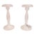 Pair of Early 20th Century Glass Candle Stick Centerpieces For Sale