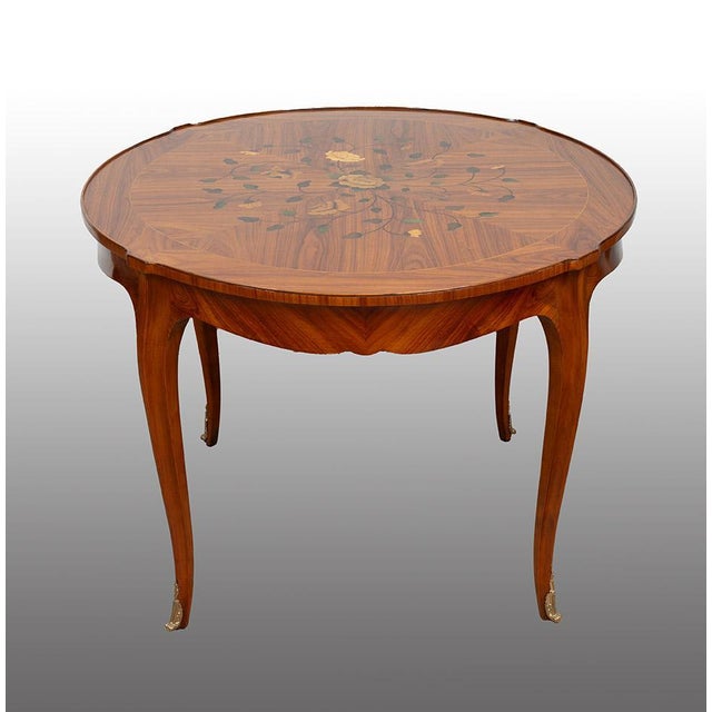 Antique Coffee Table in Fine Exotic Woods, Early 20th Century For Sale - Image 4 of 4