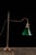 Faries Antique Brass Faries Table Lamp With Verdelite Glass Shade For Sale - Image 4 of 8