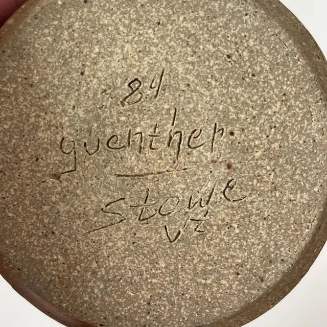 Brown Guenther Art Studio Pottery Bud Vase, Usa, 1984 For Sale - Image 8 of 8