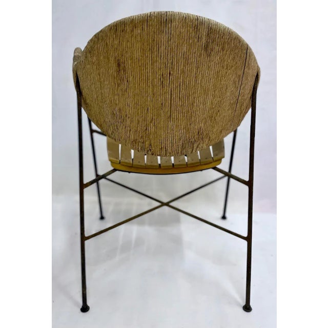 Pair of Mid-Century Modern Arthur Umanoff Iron/Hemp Chairs For Sale In Atlanta - Image 6 of 12