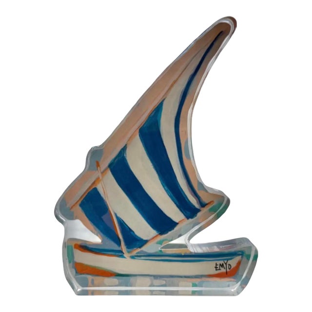 2025 Emyo Sailboat Giclee in Acrylic, Sold Out Limited Edition For Sale