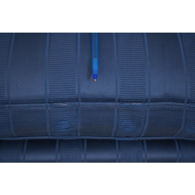 Southwood Blue Upholstered French Foot Mahogany Wing Chair For Sale - Image 15 of 18