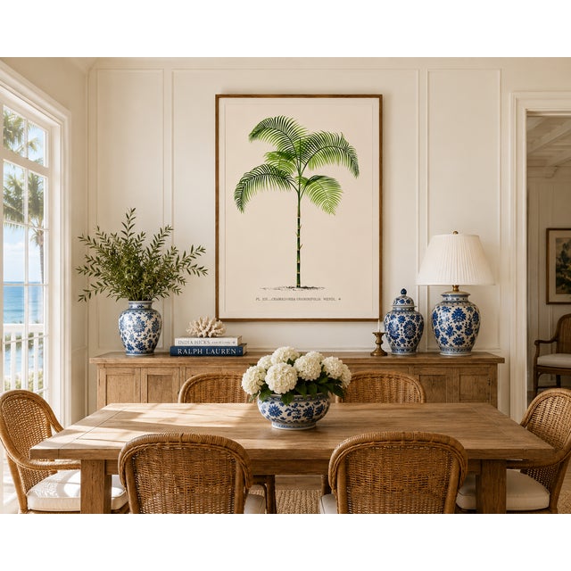 Not Yet Made - Made To Order Vintage Palm Tree Illustration, Botanical Art Print Reproduction, 24" X 36" For Sale - Image 5 of 9