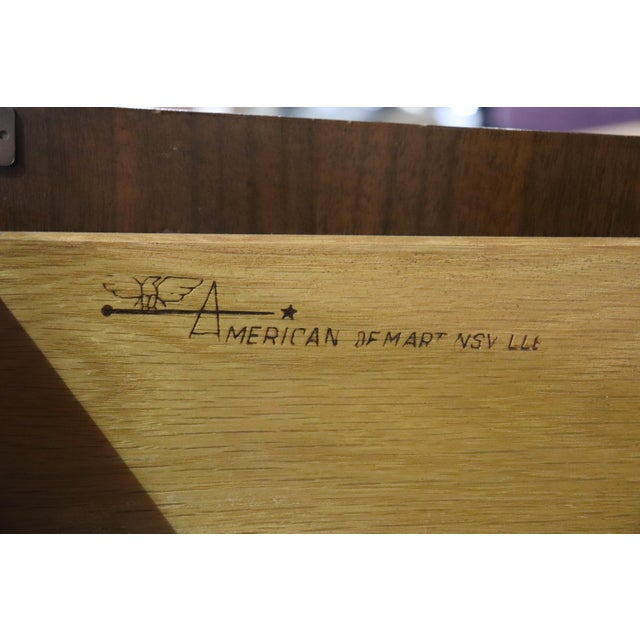 Wood Mid 20th Century Merton Gershun Designed Dresser w/ Louvered Front For Sale - Image 7 of 12