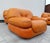 Late 20th Century Cognac Leather Sapporo Armchair from Mobil Girgi, Italy, 1970s For Sale - Image 5 of 10