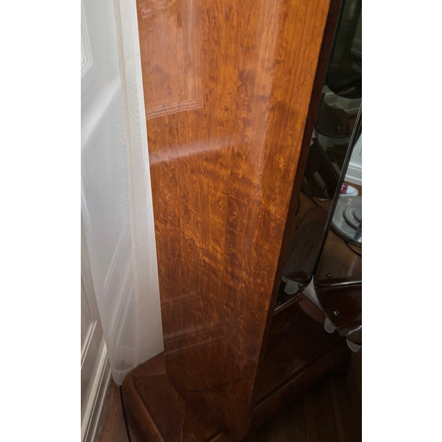 Brown Art Deco Three-Part Standing Mirror, 1920s For Sale - Image 8 of 14