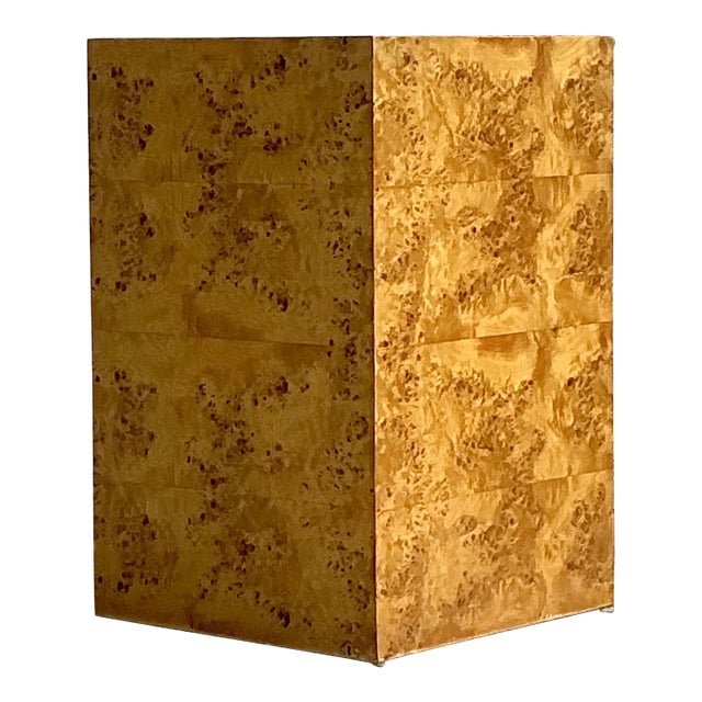 Vintage Boho Burl Wood Pedestal For Sale