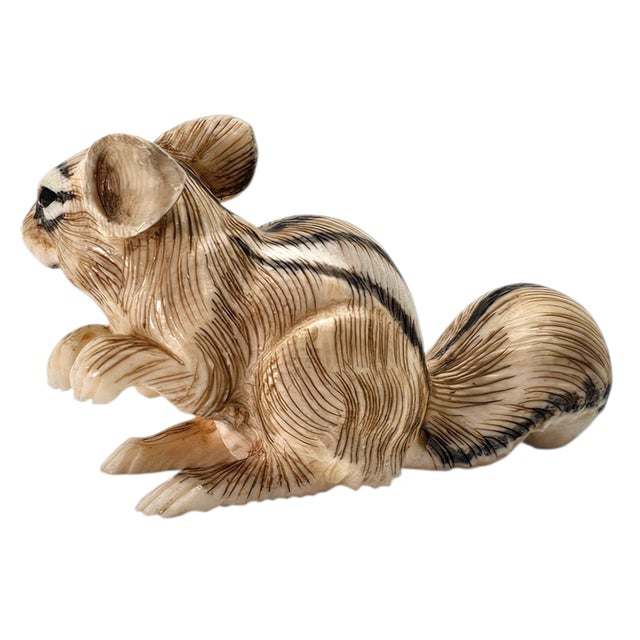 Hand Carved Tagua Nut Squirrel Miniature Animal Figurine, 2.25" For Sale - Image 9 of 12