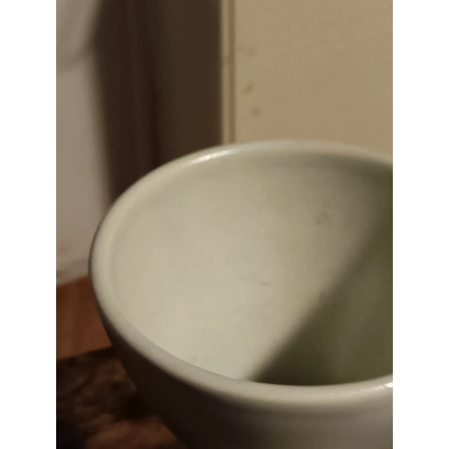 Last Call Mid 20th Century Romanian Light Green Ceramic Pottery Vase For Sale In Atlanta - Image 6 of 6