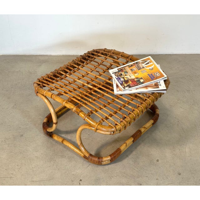 Bamboo Stool in the style of Tito Agnoli, 1970s For Sale - Image 4 of 12