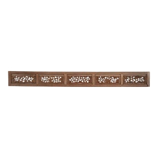 80" Long Antique Hand-Carved Wall Panel For Sale