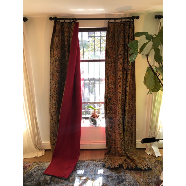 Vintage French Tapestry Curtain Panels Set Of 6 Chairish