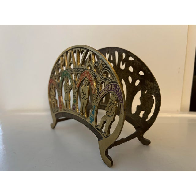 Brass Napkin or Matzoh Holder for the Jewish holiday of Passover. Intricate designs with a lot of detail. This could also...
