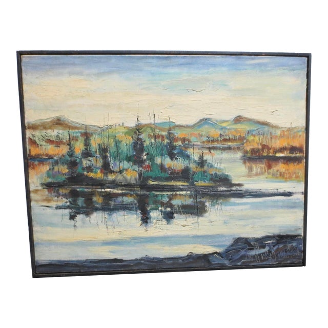 Paul Emile Genest Expressionist Landscape For Sale