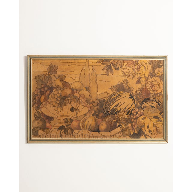 Early 20th Century France Sienna Wood Painting For Sale In Greensboro - Image 6 of 15