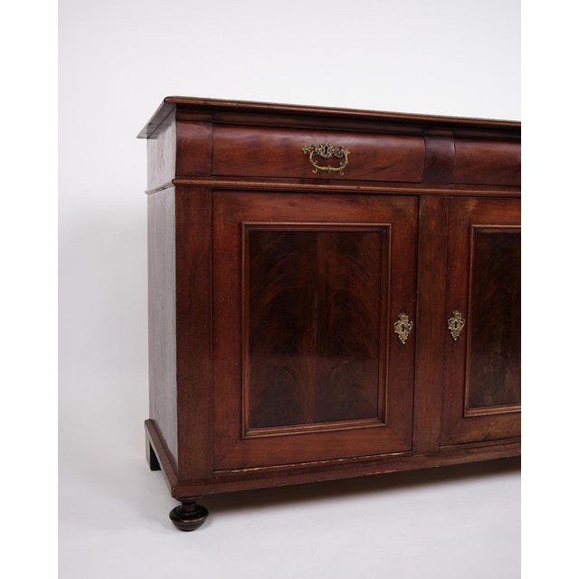 Low Sideboard with Fixed Shelves in Mahogany For Sale - Image 3 of 15