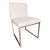 Phillips Collection White Dining Chair With Stainless Steel Legs For Sale