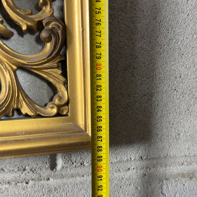 Oval Carved Gilded Wood Mirror, 1900s For Sale - Image 10 of 11