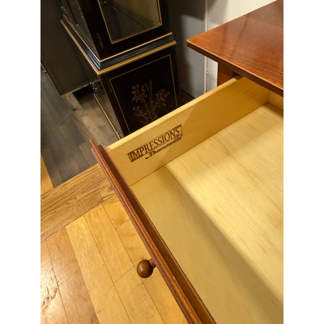 Arts & Crafts Circa 1999 Impressions by Thomasville Bridges Collection Dresser + Mirror For Sale - Image 3 of 12