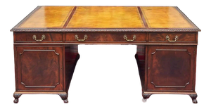 Antique Large Carved Chappendale Writing Desk