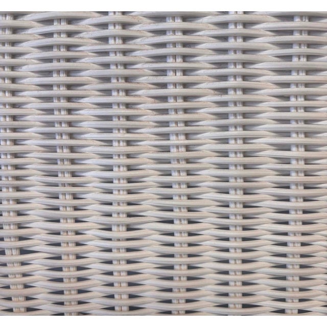 Chrome Vintage MCM Martin Visser Attributed Rattan & Chrome Couch For Sale - Image 8 of 9