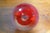Vintage Ruby Red Murano Art Glass Footed Compote With Applied Grapes For Sale - Image 11 of 12