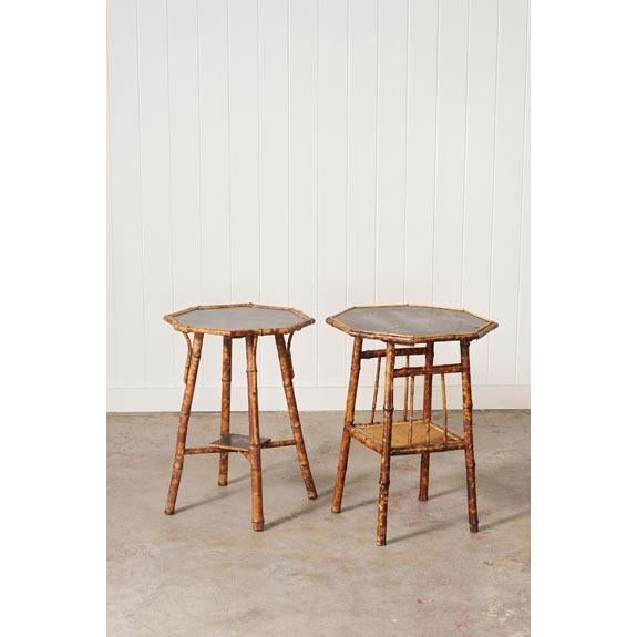 Late 19th Century Aesthetic Movement English Tiger Bamboo Octogonal Table With Original Lacquer For Sale - Image 9 of 9