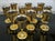 Mid-Century Modern Mid 20th Century Brass Wine Goblets With Silvered Interiors, Set of Nine For Sale - Image 3 of 7