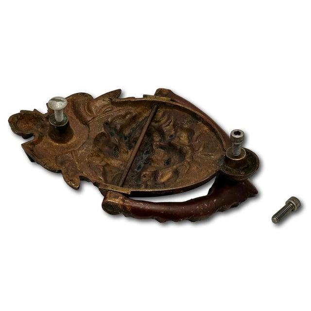 Large Size - Outstanding Authentic Antique Victorian Solid Bronze Medusa - Gorgon Door Knocker Circa Late 19th Century For Sale - Image 17 of 17