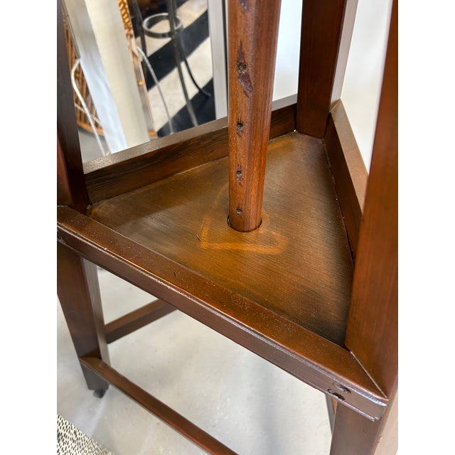 1900 - 1909 Antique Oak Adjustable Sculptors Pedestal Stand For Sale - Image 5 of 6