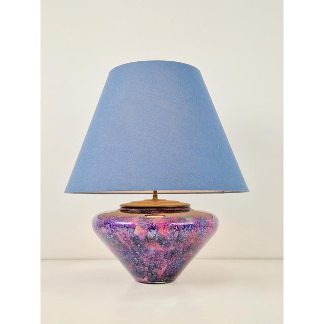Vintage French Glass Table Lamp from Laque Line, 1970s For Sale - Image 13 of 13