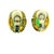 1970s 1970s 18k Gold Jade and Diamond Statement Clip-on Earrings, Pair For Sale - Image 5 of 10