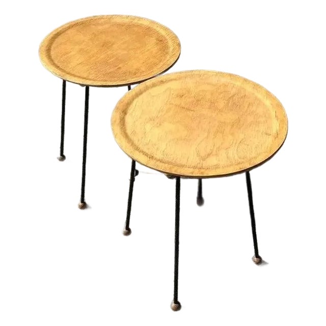 Mid 20th Century Vintage Tony Paul Tempo Group Tray Tables - A Pair For Sale