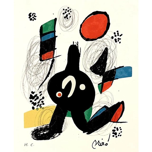 Modern Joan Miró, The Acid Melody, 1980, Lithograph For Sale - Image 3 of 3