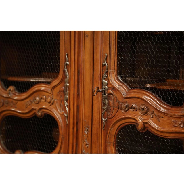 Wood 18th Century French Louis XIV Oak Buffet Deux Corps From Normandy For Sale - Image 7 of 13