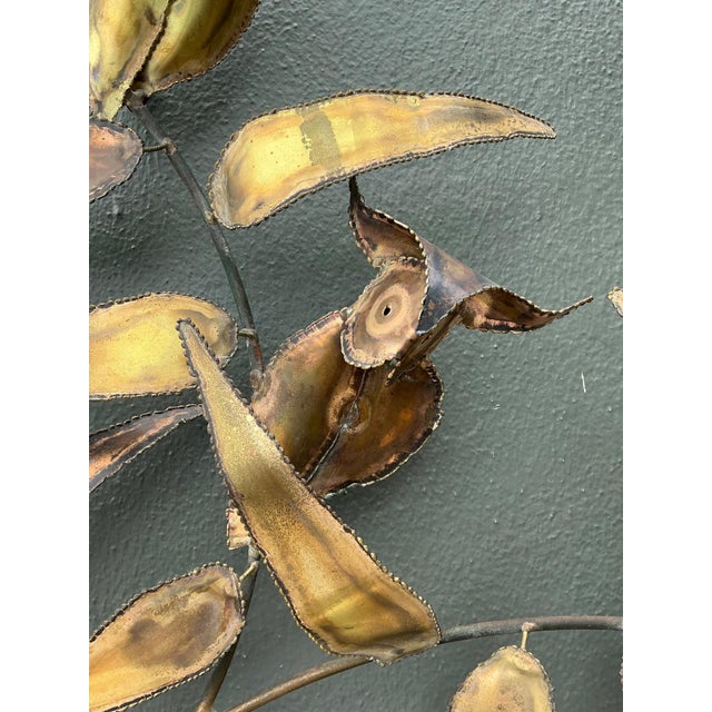 Vintage Brass Owl Wall Sculpture After Curtis Jere For Sale - Image 11 of 16