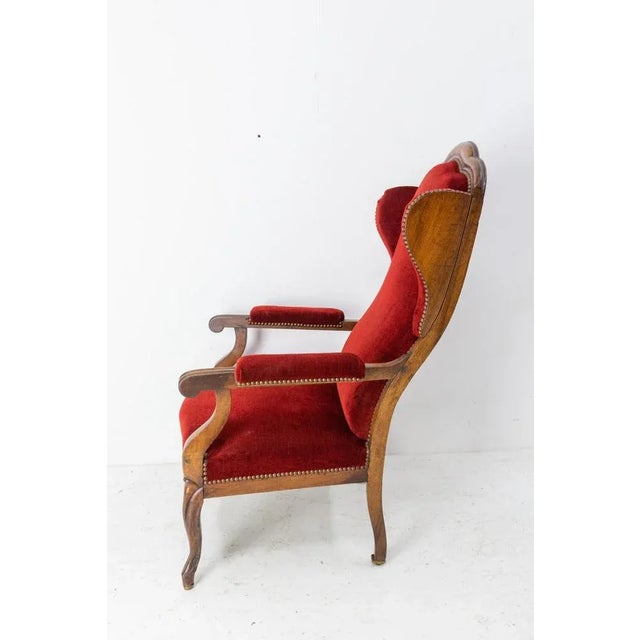 French Louis Philippe Armchair, 1800s For Sale - Image 4 of 10