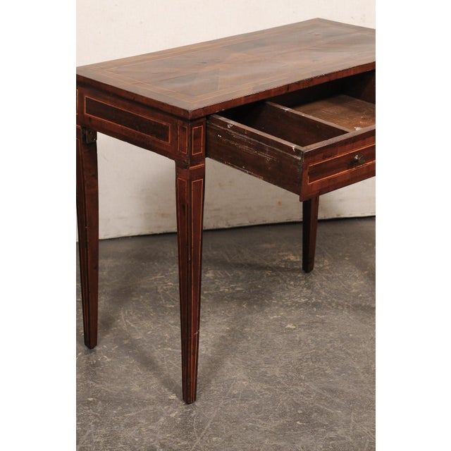 Italian 19th Century Italian Petite Console Table W/Drawer For Sale - Image 3 of 12